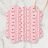 First Birthday valentine baby birthday party Geschenkanhänger (Rückseite)