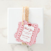 First Birthday valentine baby birthday party Geschenkanhänger (Beispiel)