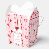 First Birthday valentine baby birthday party Geschenkschachtel (Geöffnet)