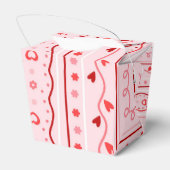 First Birthday valentine baby birthday party Geschenkschachtel (Rückseite)