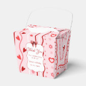 First Birthday valentine baby birthday party Geschenkschachtel (Vorderseite)