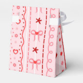 First Birthday valentine baby birthday party Geschenkschachtel (Rückseite)