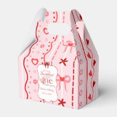 First Birthday valentine baby birthday party Geschenkschachtel (Vorderseite)