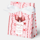 First Birthday valentine baby birthday party Geschenkschachtel (Vorderseite)