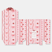 First Birthday valentine baby birthday party Geschenkschachtel (Ungefaltet)