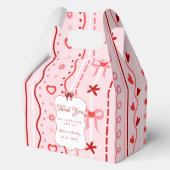 First Birthday valentine baby birthday party Geschenkschachtel (Vorderseite)