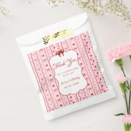 First Birthday valentine baby birthday party Geschenktütchen