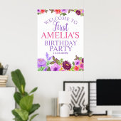 First Birthday Welcome Foam Boards Poster (Heimbüro)