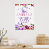 First Birthday Welcome Foam Boards Poster (Küche)