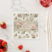 First Bloom Baby Shower Napkin with Elegant Floral Serviette (Beispiel)
