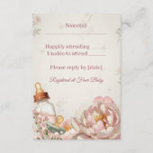First Bloom Baby Shower Response Card Begleitkarte (Rückseite)