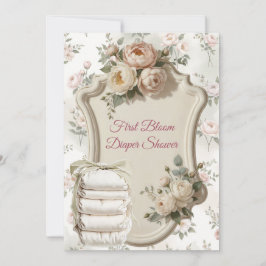 First Bloom Diaper Shower Invitation Einladung