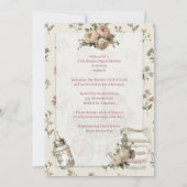 First Bloom Diaper Shower Invitation Einladung (Rückseite)