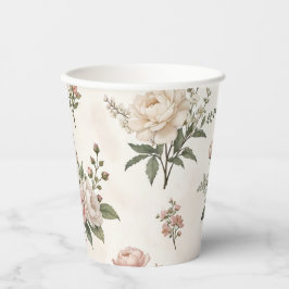 First Bloom Floral Baby Shower Paper Cup Pappbecher
