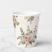 First Bloom Floral Baby Shower Papierbecher (Rechts)