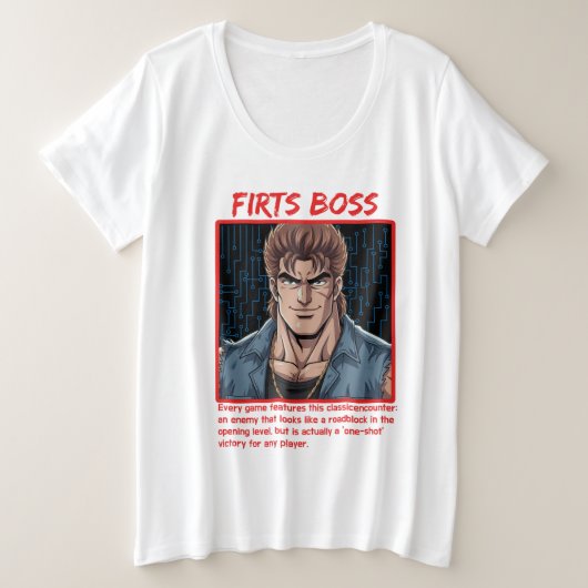 First Boss Große Größe T-Shirt (Design vorne)