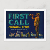 First Call Peak Crate LabelContra Costa, CA Postkarte (Vorderseite)