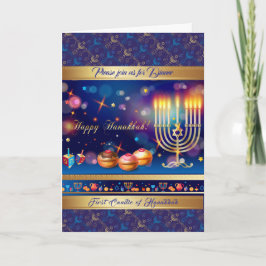 First Candle of Hanukkah Festival of lights Party Einladung