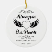 First Christmas always in our heart memorial  Keramik Ornament (Vorne)