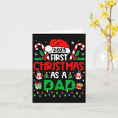 First Christmas As A Dad 2025 Family Matching 1st Karte (Gelbe Blume)