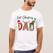 First Christmas As A Dad Family Matching xmas T-Shirt (Vorderseite)