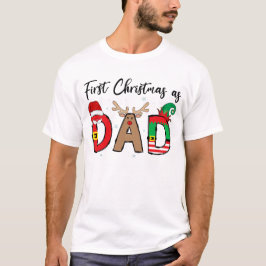 First Christmas As A Dad Family Matching xmas T-Shirt