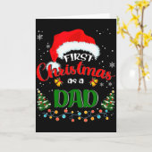 First Christmas As A Dad Funny Christmas Xmas New Karte (Gelbe Blume)
