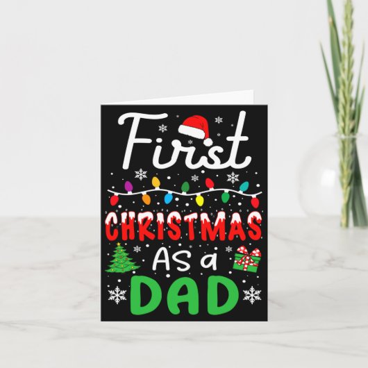 First Christmas As A Dad New Daddy 1st Christmas D Karte (Vorderseite)