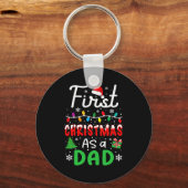 First Christmas As A Dad New Daddy 1st Christmas D Schlüsselanhänger (Vorderseite)