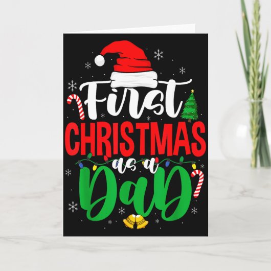 First Christmas As A Dad New Daddy 1st Christmas Karte (Vorderseite)