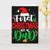 First Christmas As A Dad New Daddy 1st Christmas  Karte (Gelbe Blume)