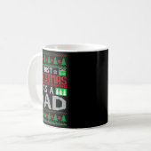 First Christmas As A Dad Santa Hat Ugly Xmas New D Kaffeetasse (Vorderseite Links)