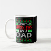 First Christmas As A Dad Santa Hat Ugly Xmas New D Kaffeetasse (Links)
