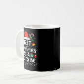 First Christmas As A Dad To Be Funny Xmas New Dad Kaffeetasse (Vorderseite Links)
