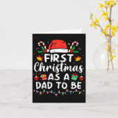 First Christmas As A Dad To Be Funny Xmas New Dad Karte (Gelbe Blume)