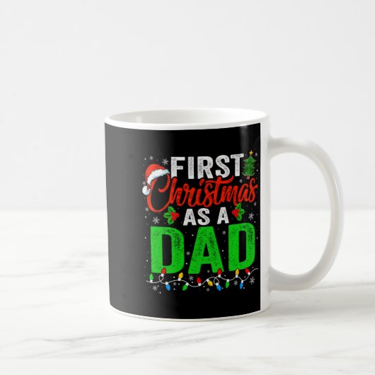 First Christmas As A Dad Xmas Lights New Dad Chris Kaffeetasse (Rechts)