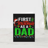 First Christmas As A Dad Xmas Lights New Dad Chris Karte (Vorderseite)