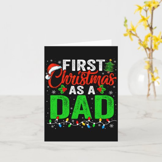 First Christmas As A Dad Xmas Lights New Dad Chris Karte (Gelbe Blume)