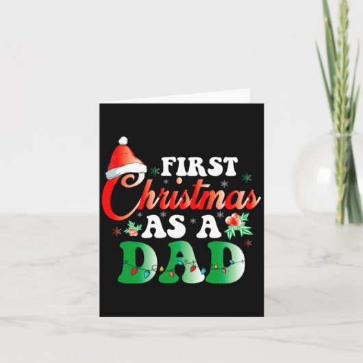 First Christmas As A Dad Xmas Lights New Dad Chris Karte (Vorderseite)