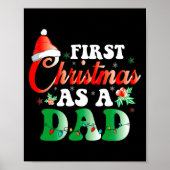 First Christmas As A Dad Xmas Lights New Dad Chris Poster (Vorne)