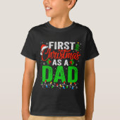 First Christmas As A Dad Xmas Lights New Dad Chris T-Shirt (Vorderseite)