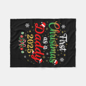 First Christmas As A Daddy 2025 New Dad Xmas Fleecedecke (Vorderseite (Horizontal))