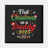 First Christmas As A Daddy 2025 New Dad Xmas Magnet (Vorne)