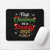 First Christmas As A Daddy 2025 New Dad Xmas Mousepad (Mit Mouse)
