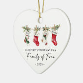 First Christmas As A Family of Four Keramik Ornament (Links)
