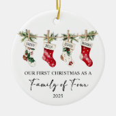 First Christmas As A Family of Four Keramik Ornament (Vorne)