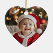 First Christmas as a Family of Three Keramik Ornament (Hinten)