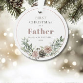 First Christmas as a Father Name Year Ornament