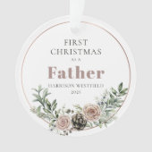 First Christmas as a Father Name Year Ornament (Vorderseite)