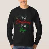 First Christmas As A Gigi   Xmas First Time Grandm T-Shirt (Vorderseite)